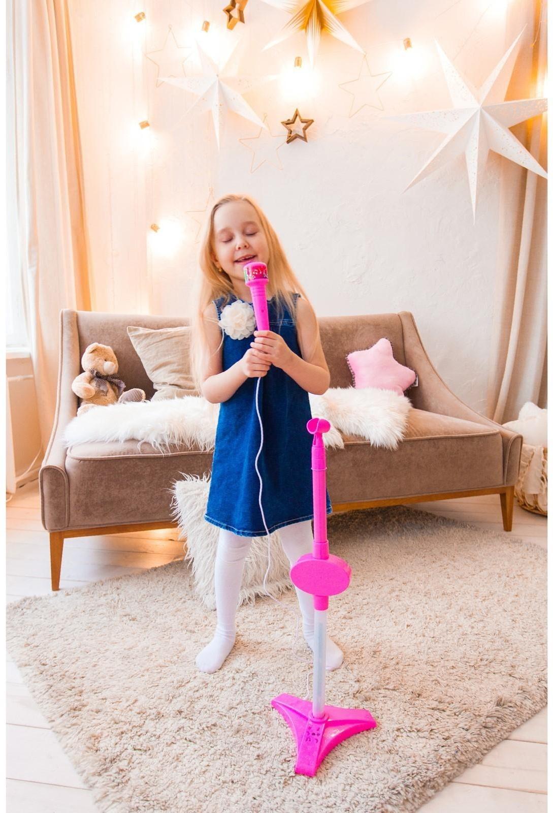 Микрофон «Ты звезда», высота 80 см, цвет розовый