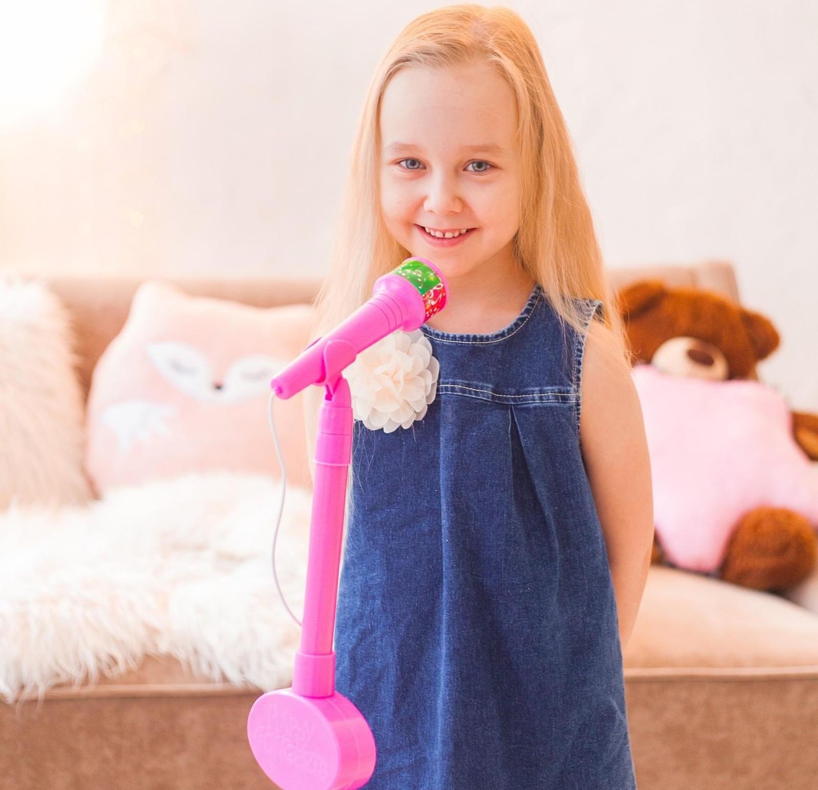 Микрофон «Ты звезда», высота 80 см, цвет розовый