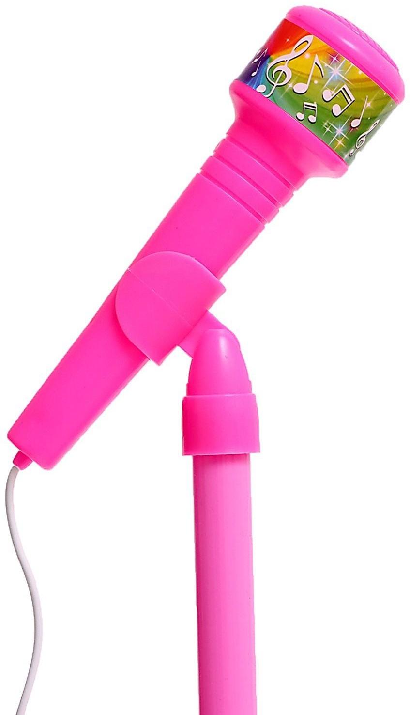 Микрофон «Ты звезда», высота 80 см, цвет розовый