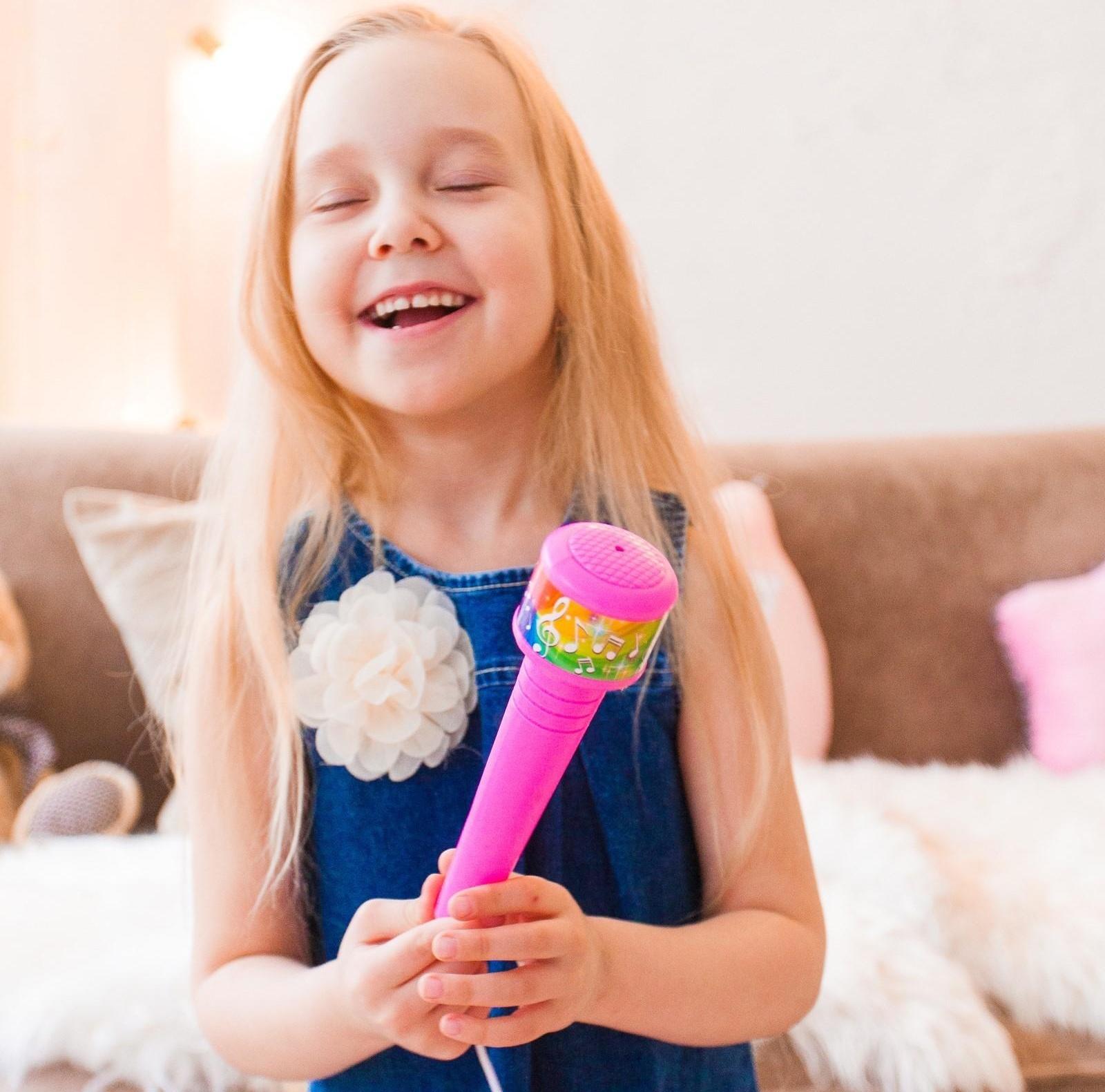 Микрофон «Ты звезда», высота 80 см, цвет розовый