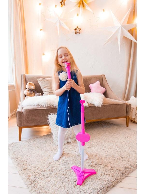 Микрофон «Ты звезда», высота 80 см, цвет розовый