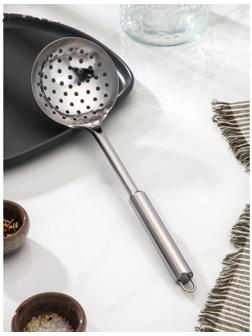 Шумовка из нержавеющей стали Доляна «Металлик», h=31,5 см, цвет серебряный