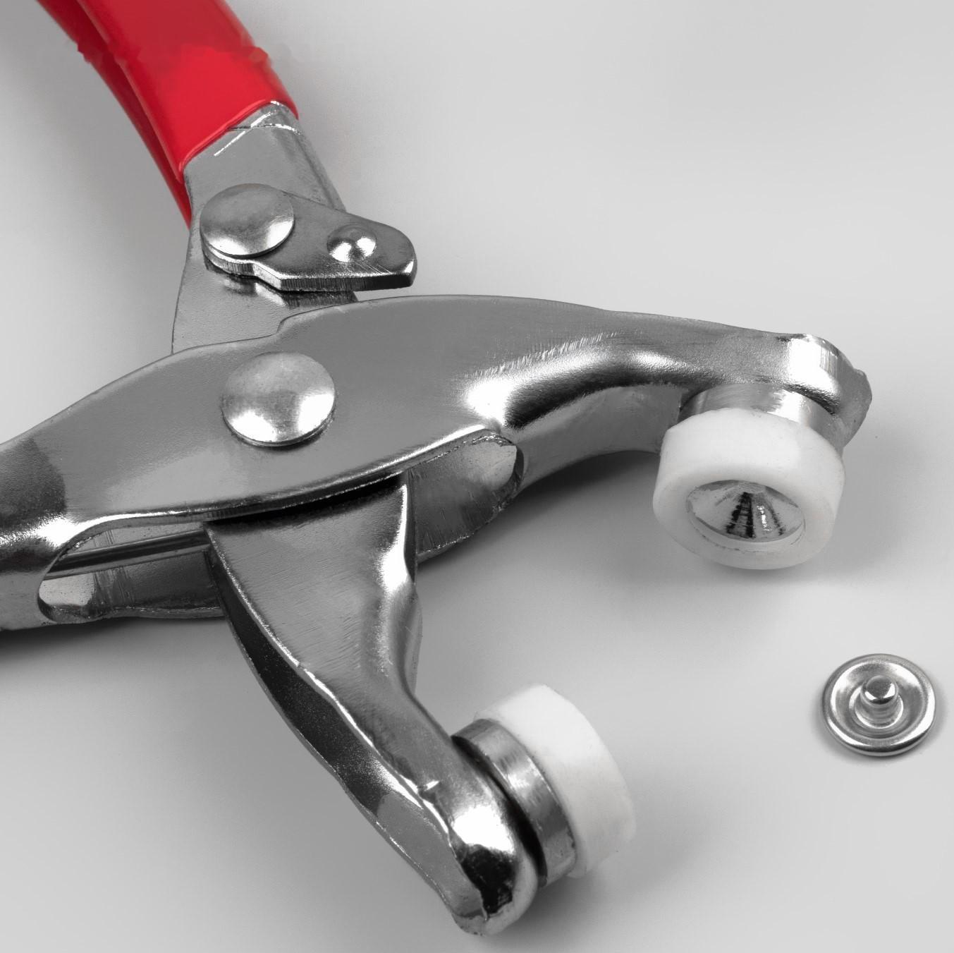 Щипцы для установки кнопок, с кнопками 25 шт, 15 × 6,5 см