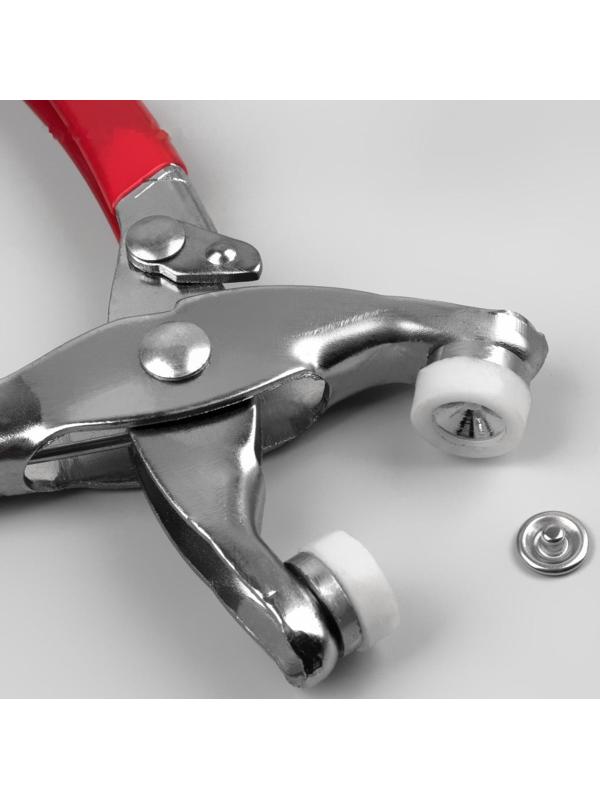 Щипцы для установки кнопок, с кнопками 25 шт, 15 × 6,5 см