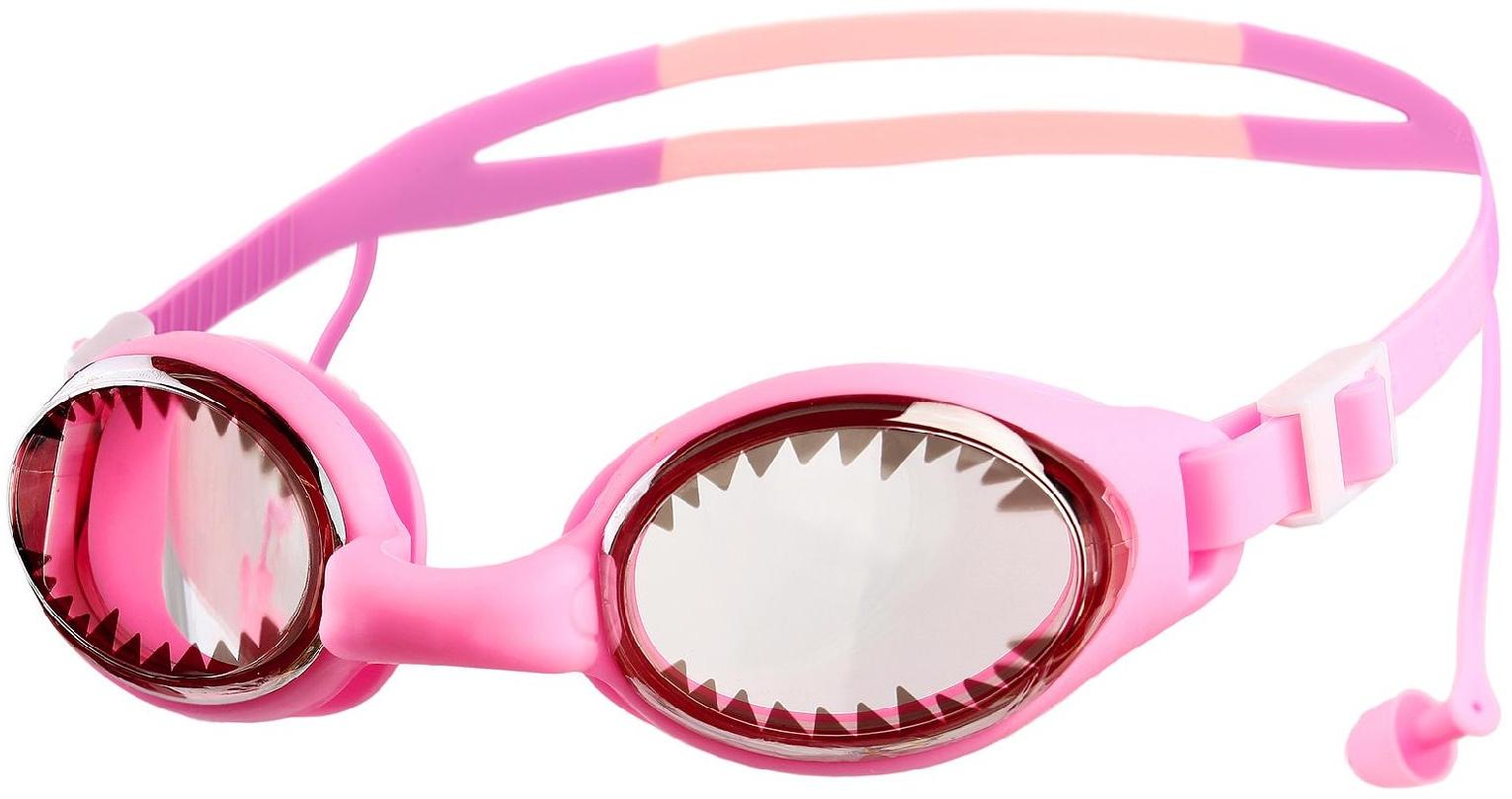 Очки для плавания детские + беруши, цвета микс