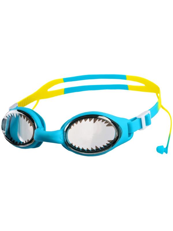 Очки для плавания детские + беруши, цвета микс