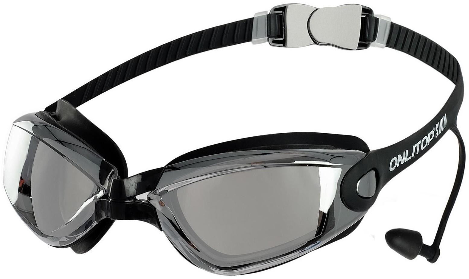 Очки для плавания + беруши, цвета микс