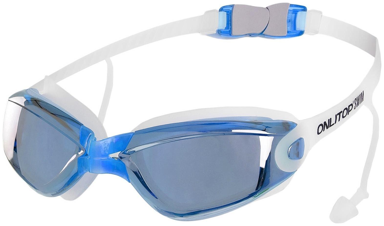 Очки для плавания + беруши, цвета микс