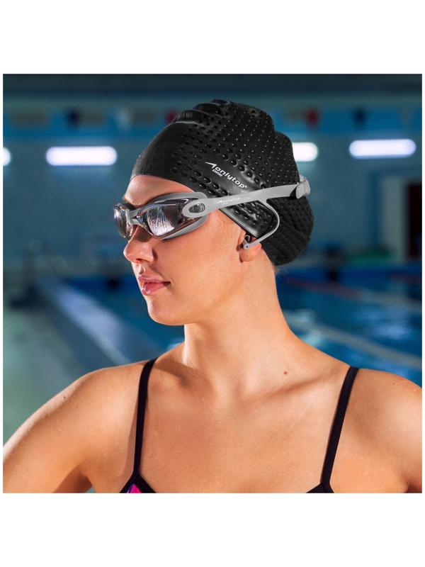 Очки для плавания + беруши, цвета микс