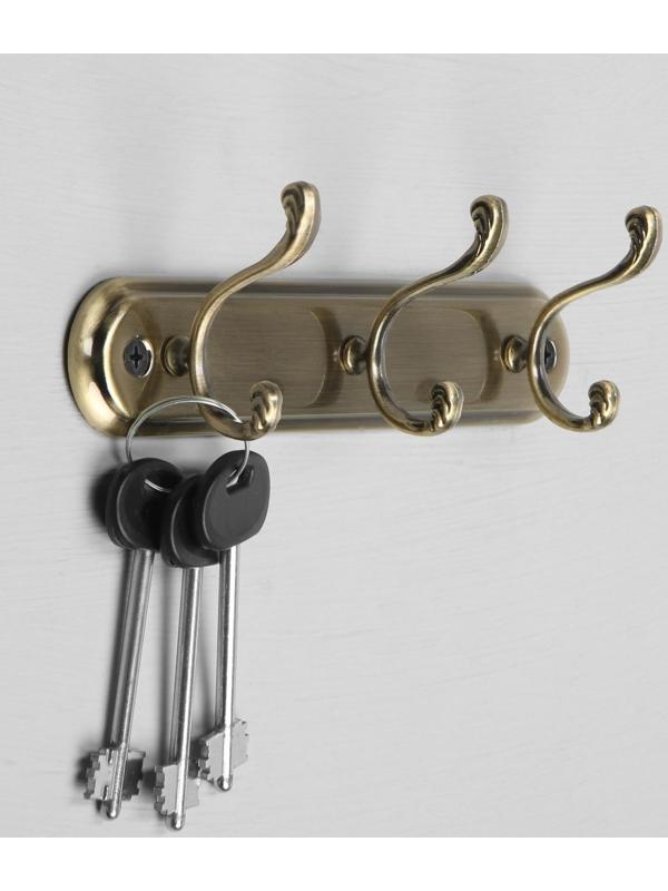 Вешалка 3-х местная KV403AB, цвет бронза