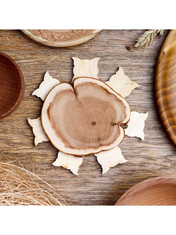 Подставка под горячее «Совы», D=11 см, можжевельник