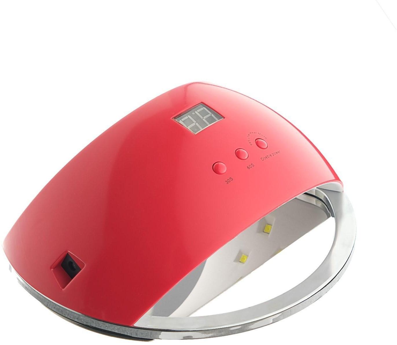 Лампа для гель-лака Luazon LUF-22, LED, 48 Вт, 21 диод, таймер 30/60/99 с, 220 В, красная