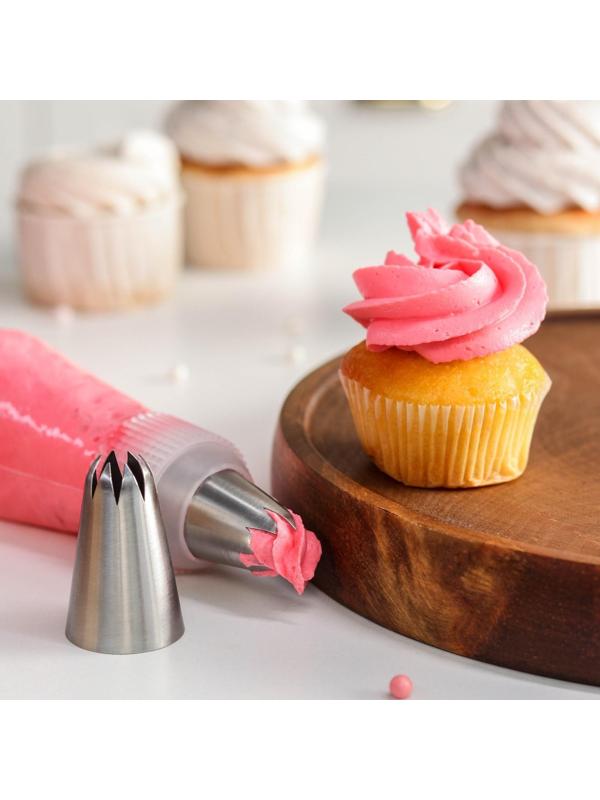 Насадка кондитерская «Открытая звезда», d=3,4 см, выход 1,5 см, нержавеющая сталь