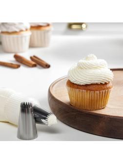 Насадка кондитерская «Французская звезда», d=3 см, выход 1 см, нержавеющая сталь