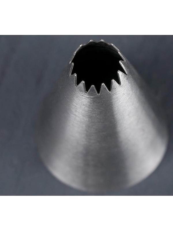 Насадка кондитерская «Французская звезда», d=3 см, выход 1 см, нержавеющая сталь