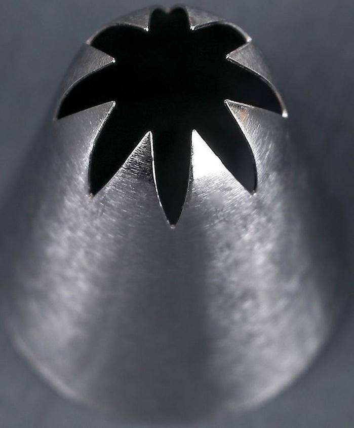 Насадка кондитерская «Закрытая звезда», d=3 см, выход 1 см, нержавеющая сталь