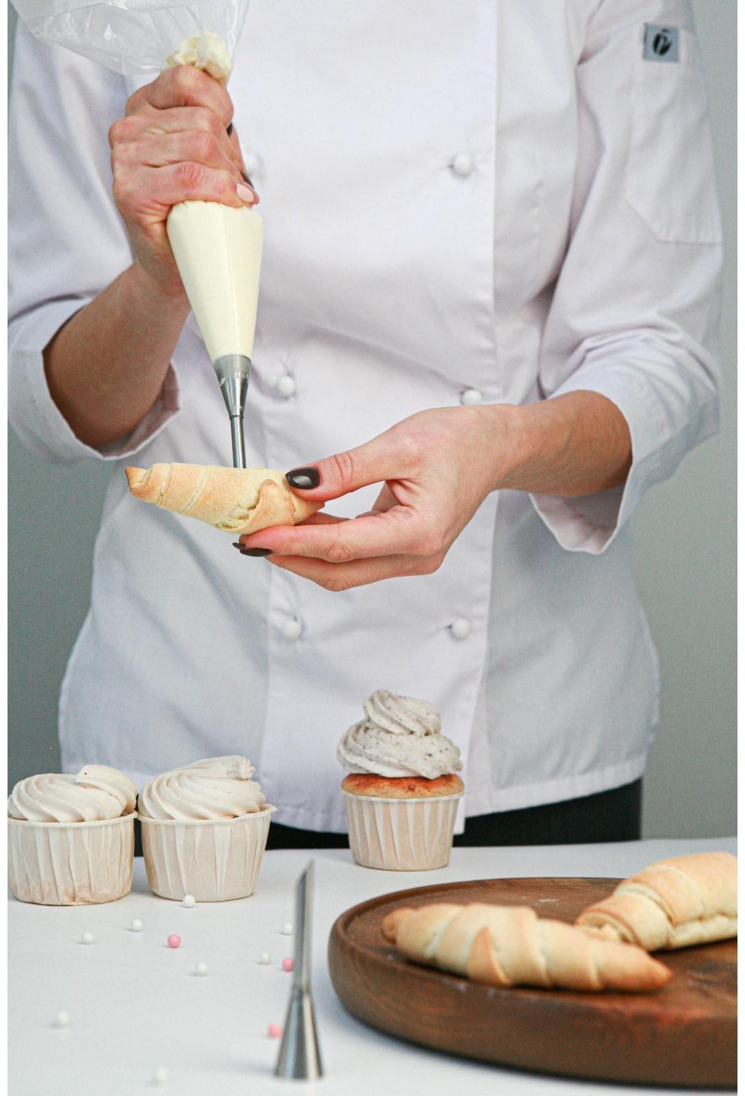 Насадка кондитерская для начинки «Эклер», d=1,7 см, выход 0,7 см, нержавеющая сталь