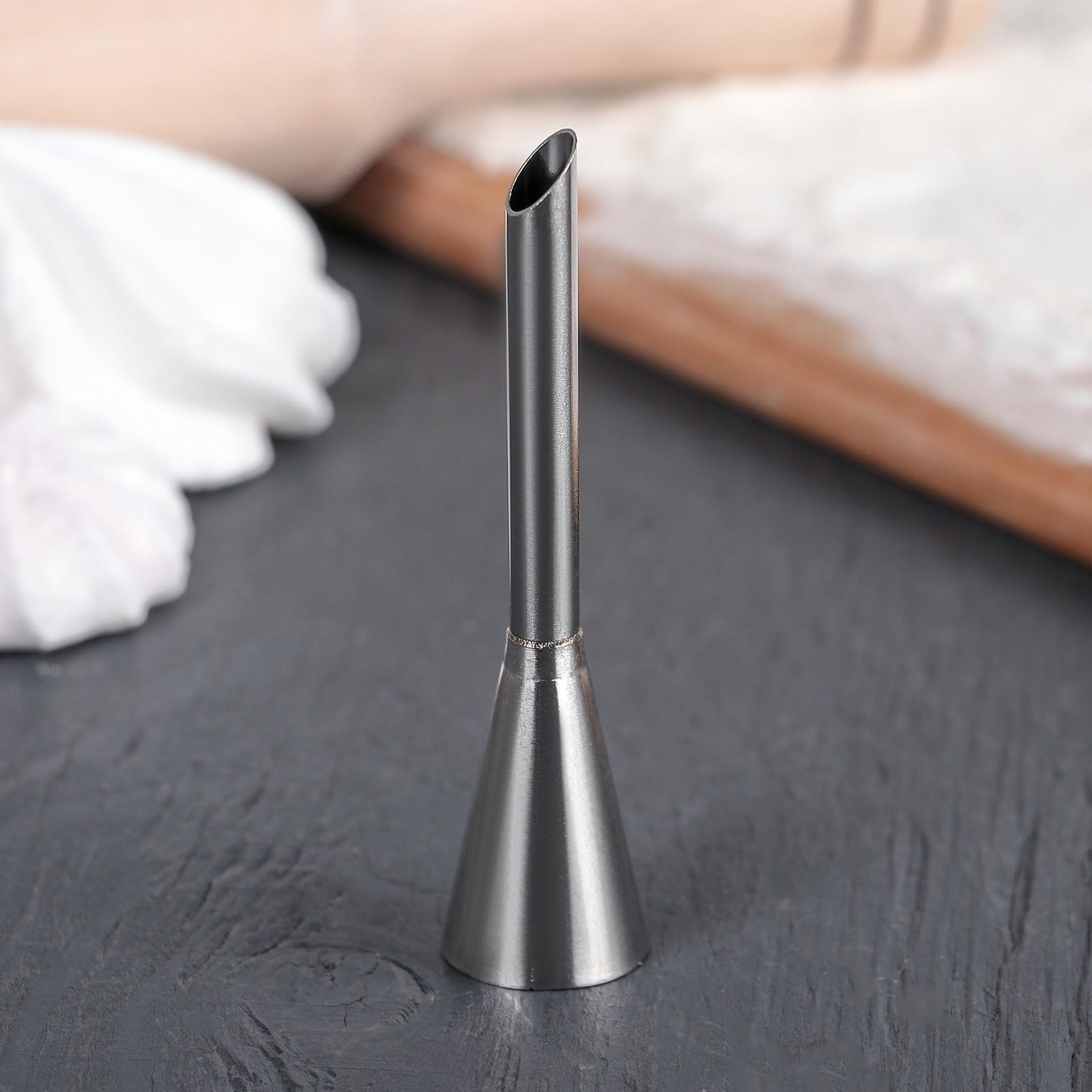 Насадка кондитерская для начинки «Эклер», d=1,7 см, выход 0,7 см, нержавеющая сталь