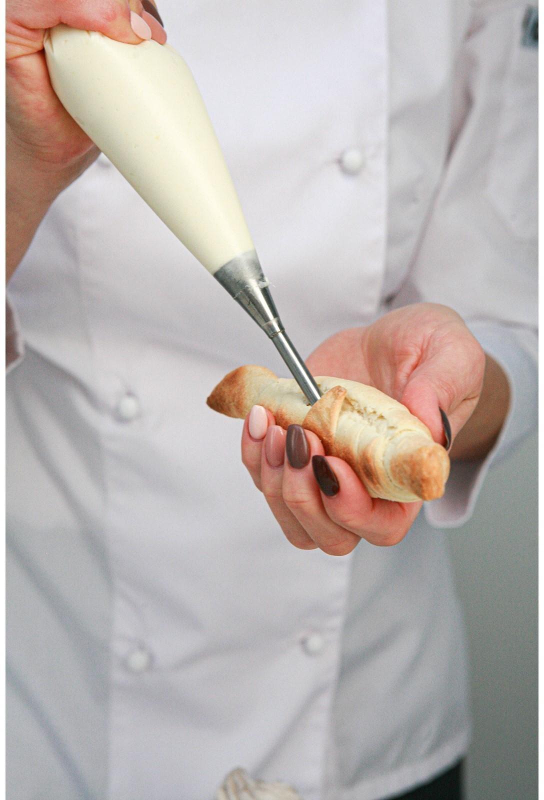 Насадка кондитерская для начинки «Эклер», d=1,7 см, выход 0,7 см, нержавеющая сталь