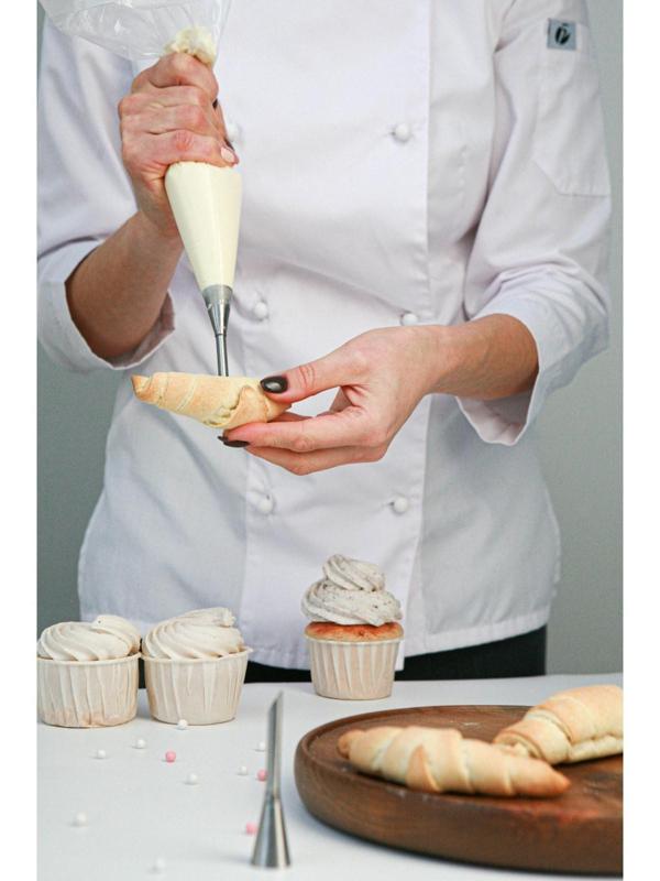 Насадка кондитерская для начинки «Эклер», d=1,7 см, выход 0,7 см, нержавеющая сталь