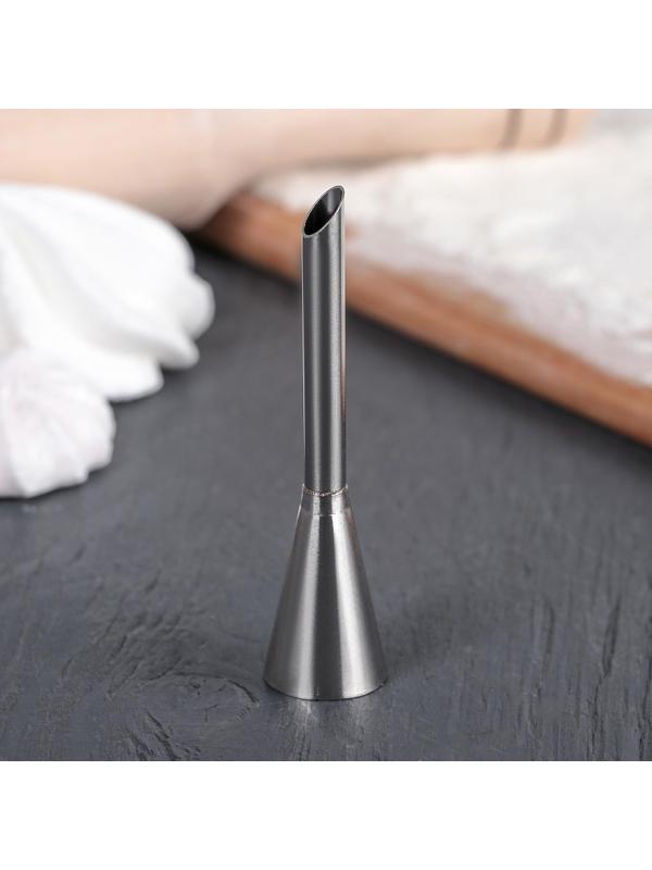 Насадка кондитерская для начинки «Эклер», d=1,7 см, выход 0,7 см, нержавеющая сталь