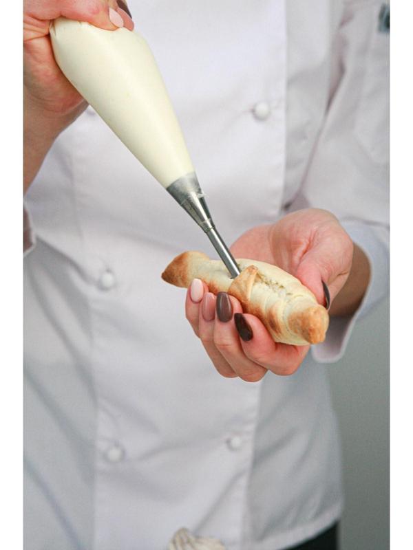 Насадка кондитерская для начинки «Эклер», d=1,7 см, выход 0,7 см, нержавеющая сталь