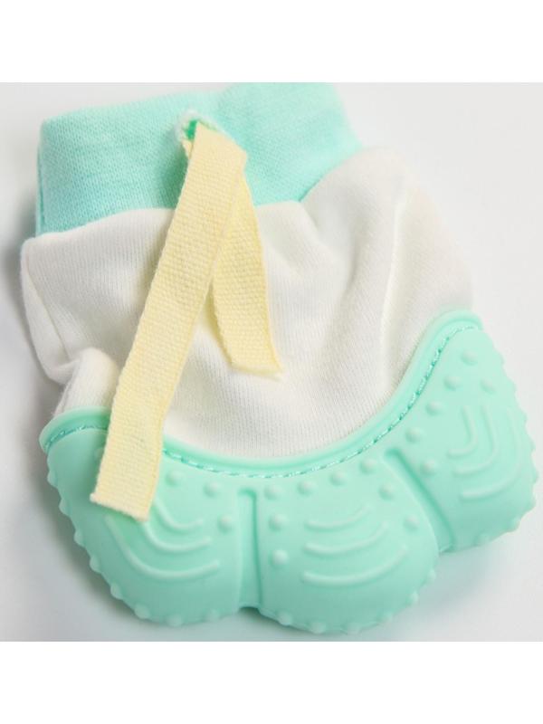 Прорезыватель рукавичка «Лягушонок», цвет зелёный