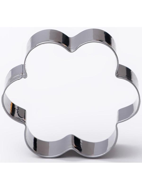 Набор форм для вырезания печенья Доляна «Ромашка», 5 шт, 7,8×7,8 см, цвет хромированный