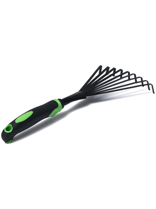 Грабли веерные, пластинчатые, длина 36 см, пластиковая ручка