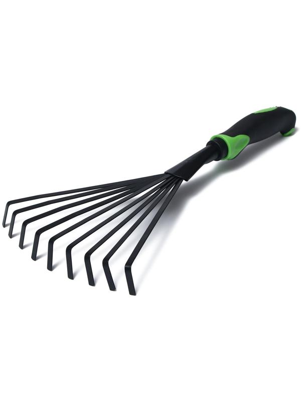 Грабли веерные, пластинчатые, длина 36 см, пластиковая ручка
