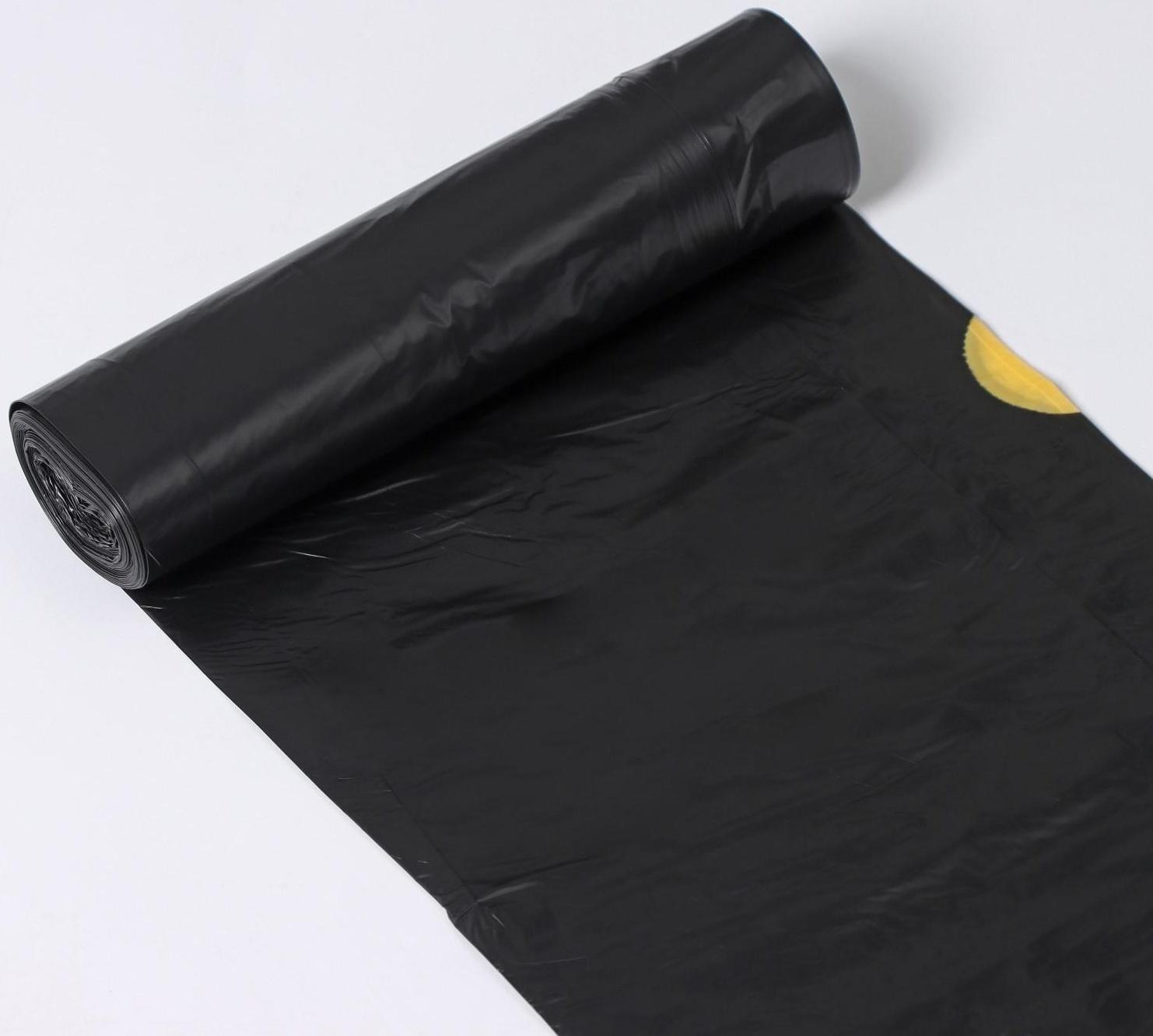 Мешки для мусора с завязками Доляна «Люкс», 30 л, 25 мкм, 50×60 см, ПВД, 10 шт, цвет чёрный