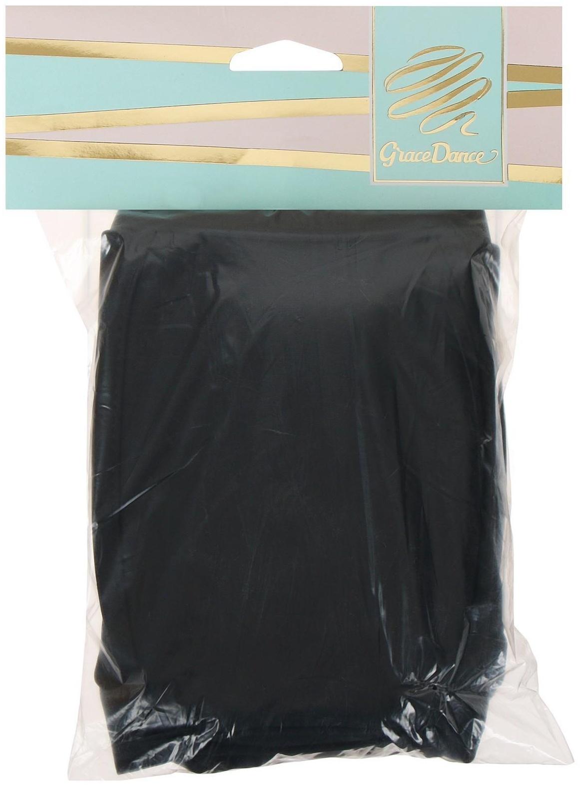 Наколенники для гимнастики и танцев с уплотнителем, лайкра, р. M (11-14 лет), цвет чёрный