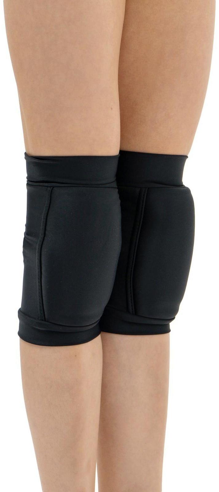 Наколенники для гимнастики и танцев с уплотнителем, лайкра, р. M (11-14 лет), цвет чёрный
