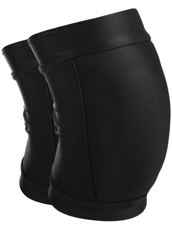 Наколенники для гимнастики и танцев с уплотнителем, лайкра, р. M (11-14 лет), цвет чёрный