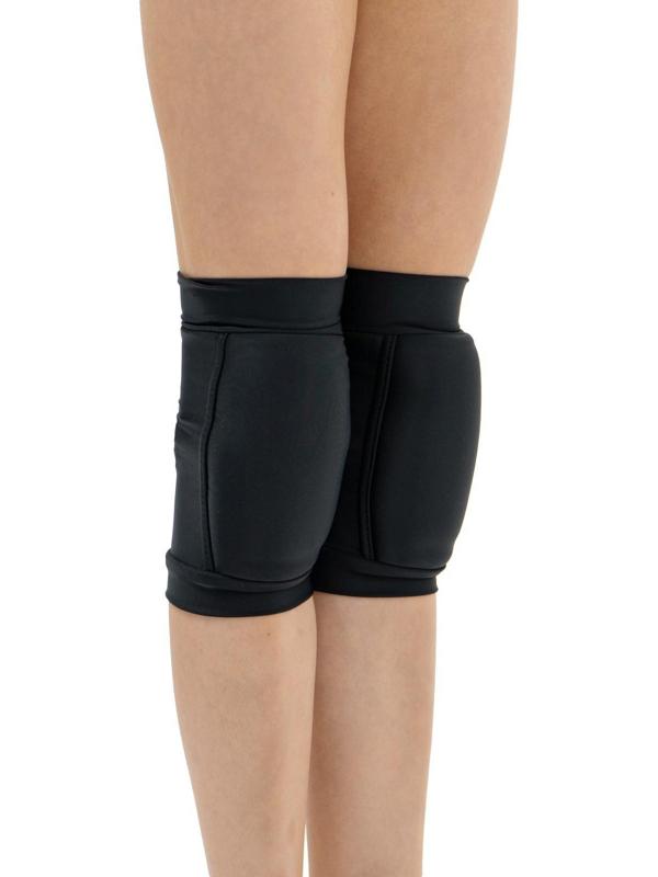 Наколенники для гимнастики и танцев с уплотнителем, лайкра, р. M (11-14 лет), цвет чёрный