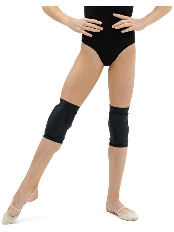 Наколенники для гимнастики и танцев с уплотнителем, лайкра, р. M (11-14 лет), цвет чёрный