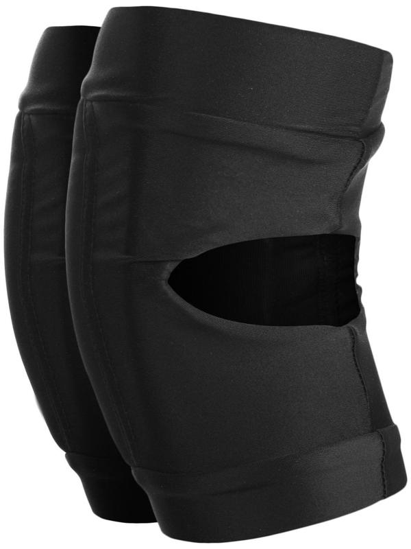 Наколенники для гимнастики и танцев с уплотнителем, лайкра, р. M (11-14 лет), цвет чёрный