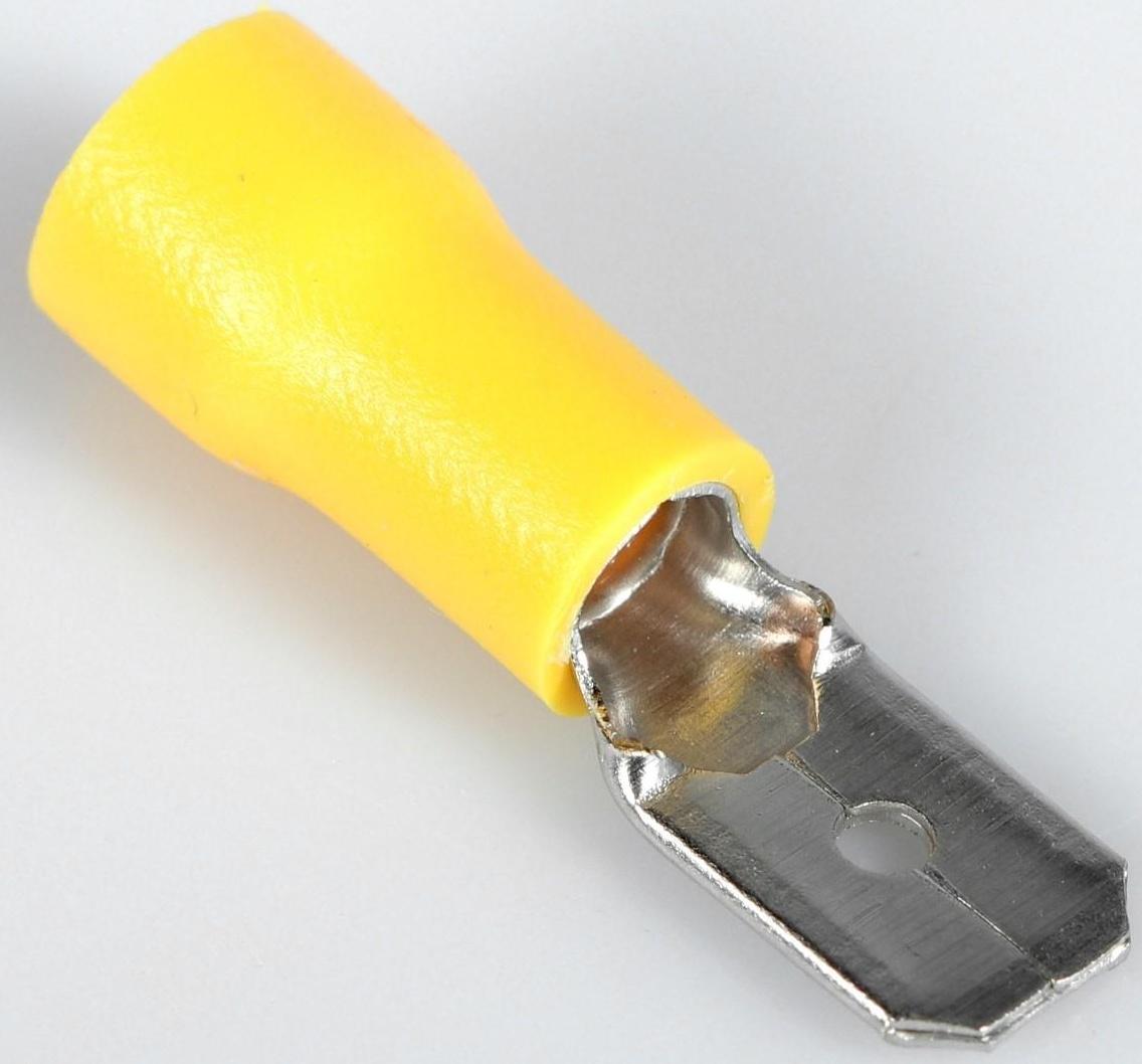 Наконечник плоский с кембриком 6 мм, фасовка 50 шт