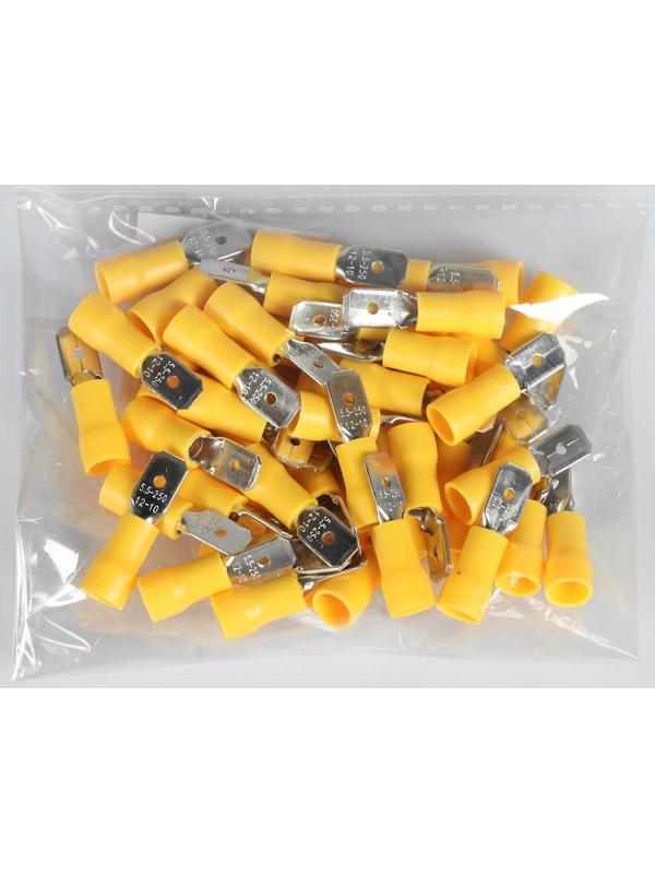 Наконечник плоский с кембриком 6 мм, фасовка 50 шт