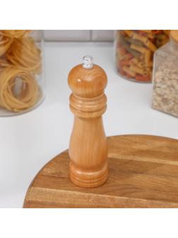 Мельница для специй Доляна «Дуновение леса», 17×4,5 см, керамический механизм, цвет светлое дерево