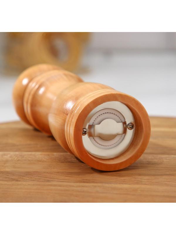 Мельница для специй Доляна «Дуновение леса», 17×4,5 см, керамический механизм, цвет светлое дерево