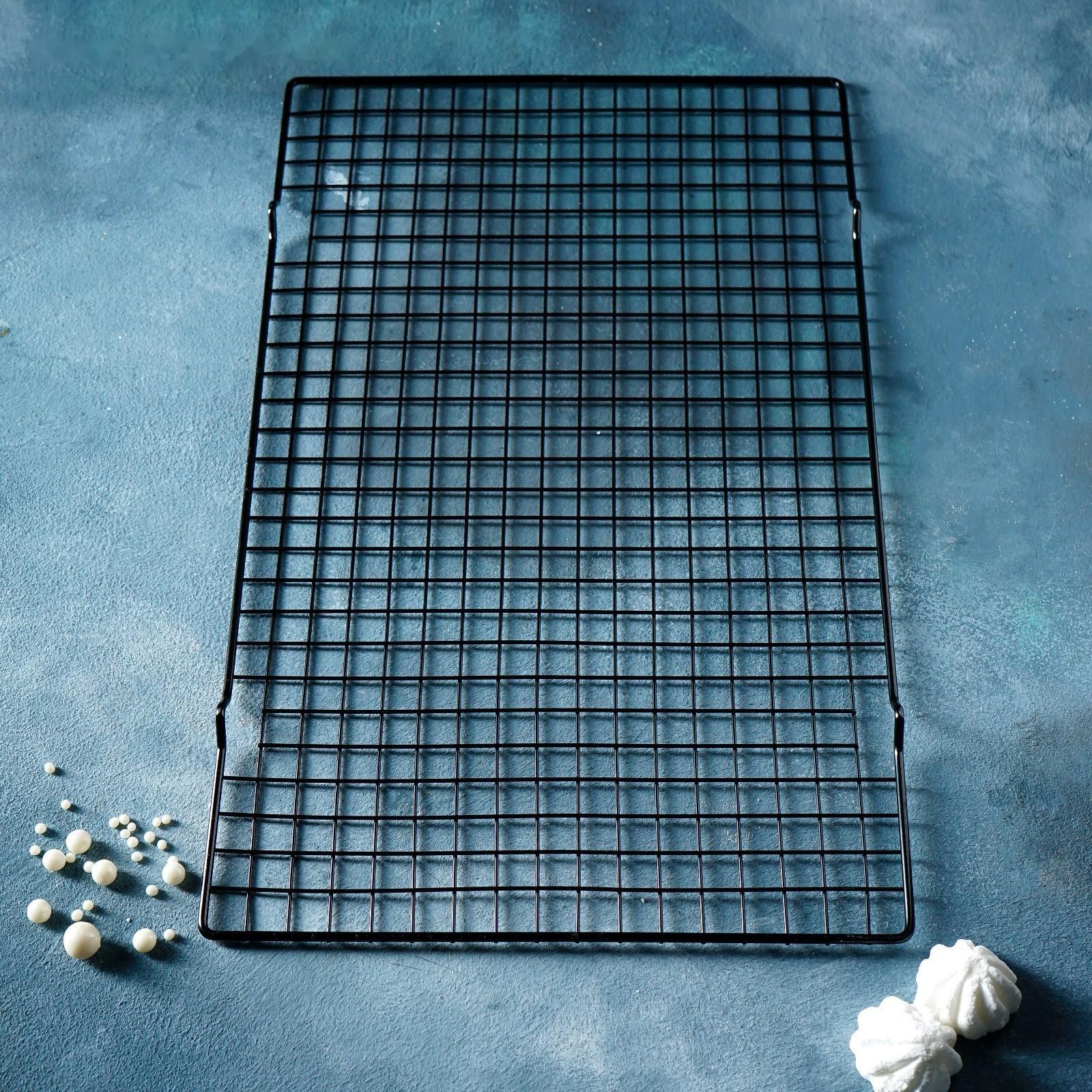 Решётка для глазирования и остывания кондитерских изделий KONFINETTA, 40×25×1,5 см, цвет чёрный
