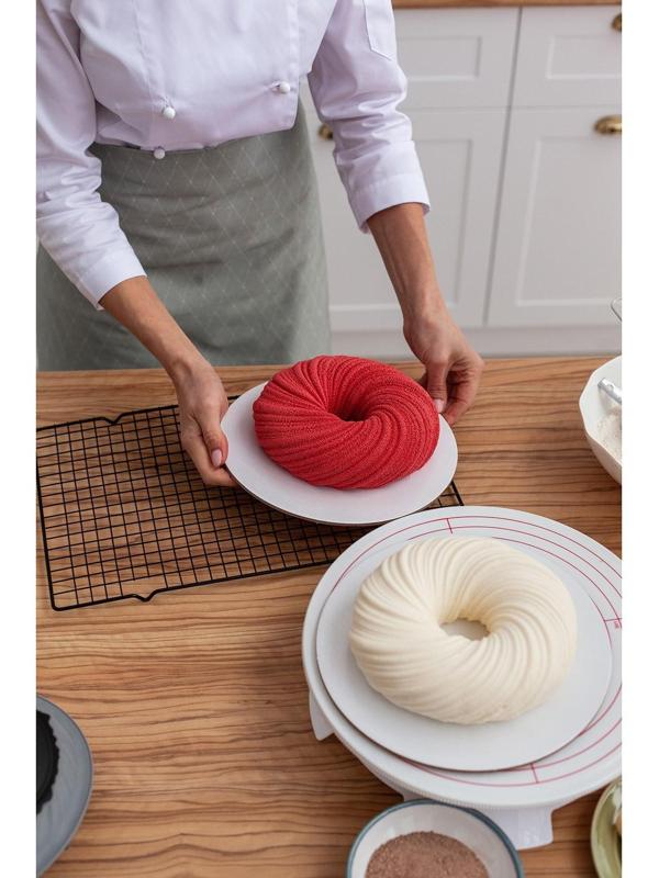 Решётка для глазирования и остывания кондитерских изделий KONFINETTA, 40×25×1,5 см, цвет чёрный