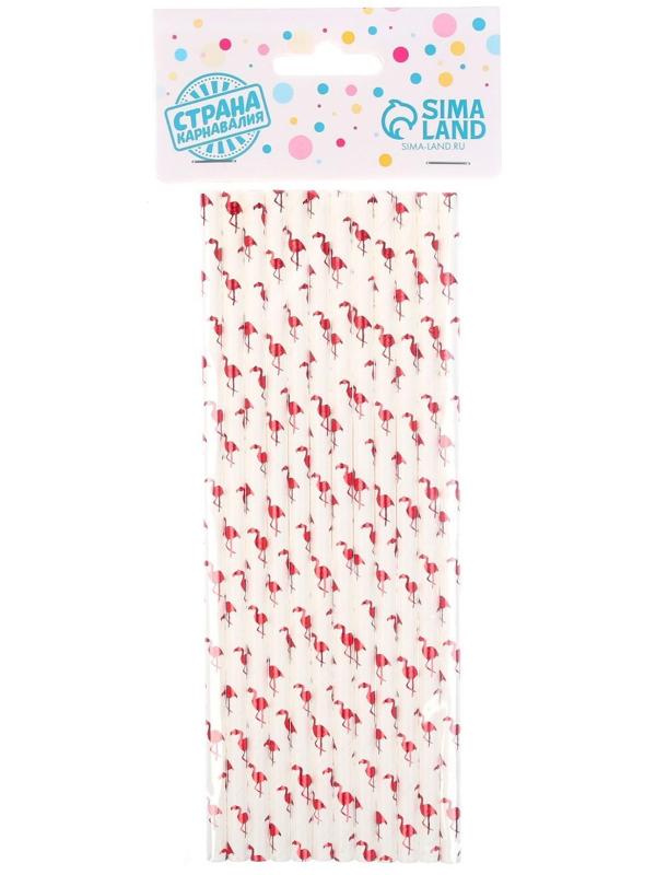 Трубочка для коктейля «Фламинго», набор 12 шт.