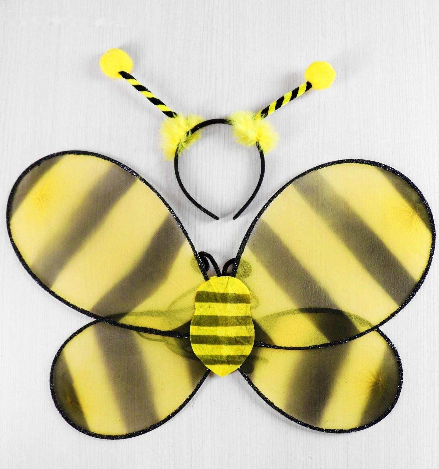 Карнавальный набор «Пчёлка», 2 предмета: ободок, крылья