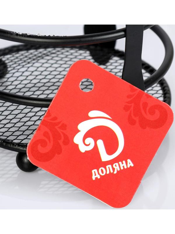 Сушилка для столовых приборов Доляна, 11×11×16 см, цвет чёрный