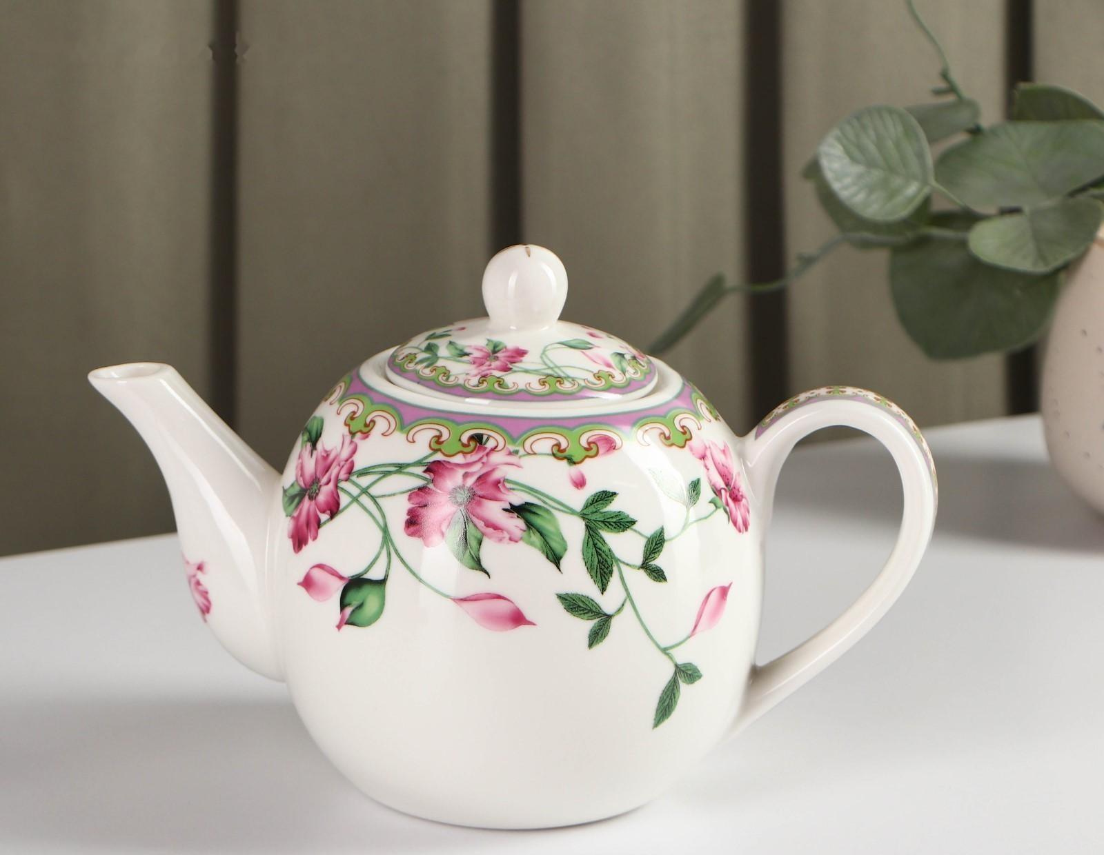 Чайник фарфоровый заварочный «Бланко», 800 мл, цвет белый