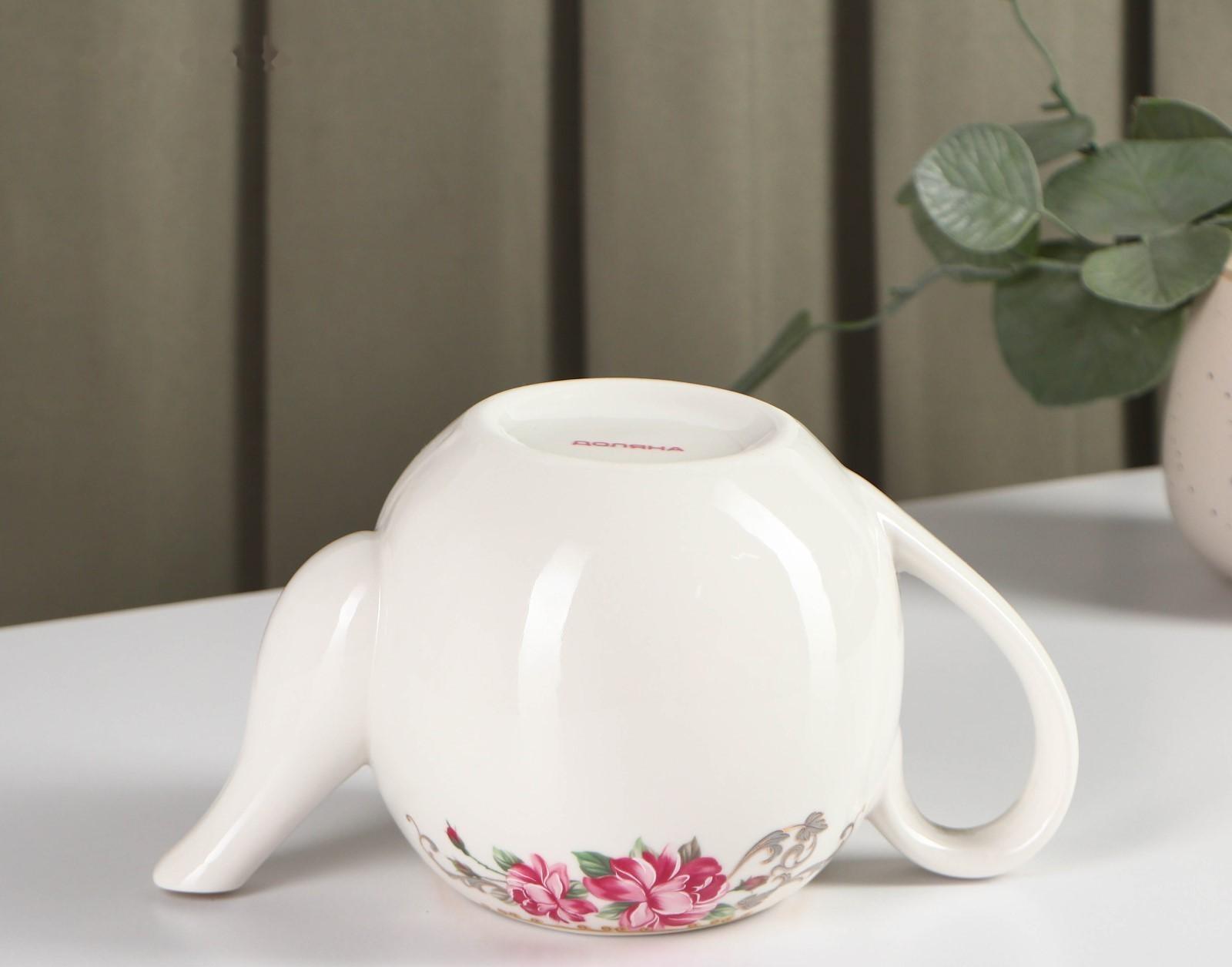 Чайник фарфоровый заварочный «Аделин», 800 мл, цвет белый