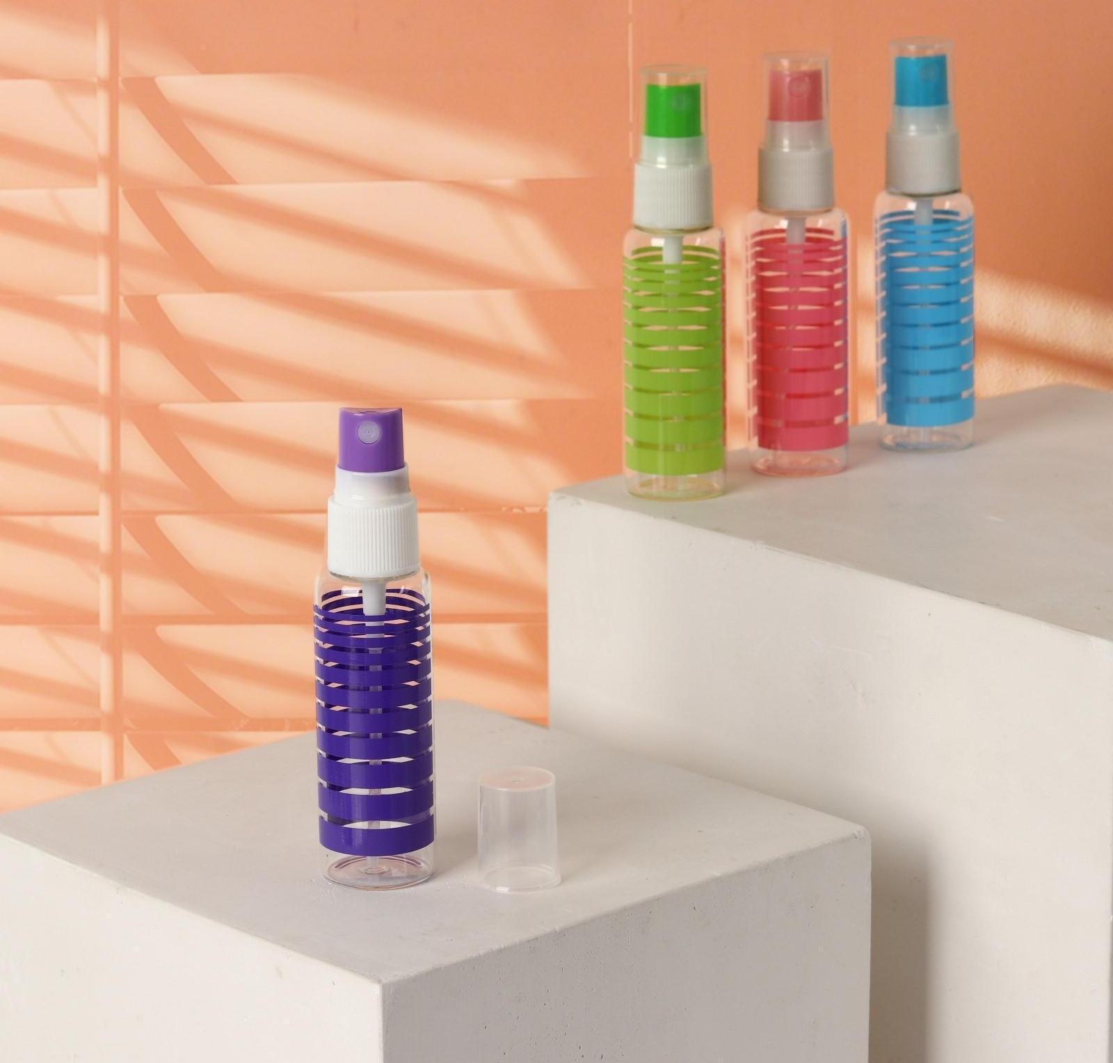 Флакон для парфюма «Полоски», с распылителем, 35 мл, цвет МИКС