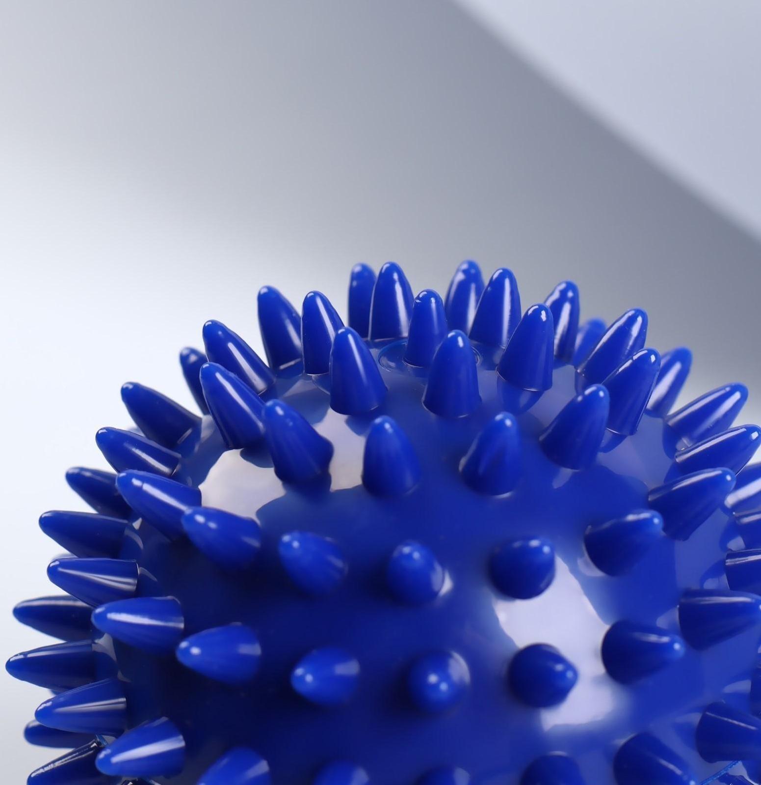 Массажный мяч универсальный, картонная коробка, d = 6,5 см, цвет синий